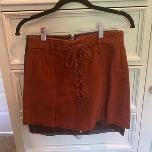 Cute fall burnt orange skirt